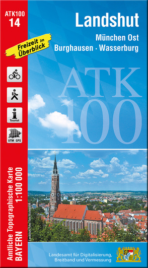 ATK100-14 Landshut (Amtliche Topographische Karte 1:100000) von Landesamt für Digitalisierung,  Breitband und Vermessung,  Bayern