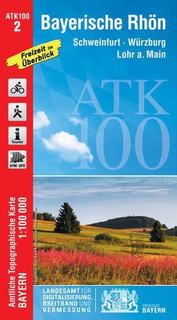 ATK100-2 Bayerische Rhön (Amtliche Topographische Karte 1:100000) von Landesamt für Digitalisierung,  Breitband und Vermessung,  Bayern