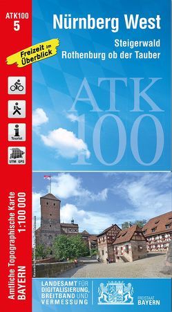 ATK100-5 Nürnberg West (Amtliche Topographische Karte 1:100000) von Landesamt für Digitalisierung,  Breitband und Vermessung,  Bayern