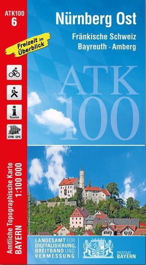 ATK100-6 Nürnberg Ost (Amtliche Topographische Karte 1:100000) von Landesamt für Digitalisierung,  Breitband und Vermessung,  Bayern