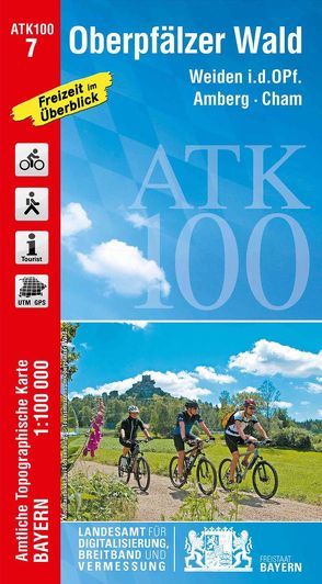 ATK100-7 Oberpfälzer Wald (Amtliche Topographische Karte 1:100000) von Landesamt für Digitalisierung,  Breitband und Vermessung,  Bayern