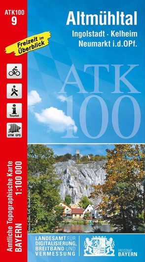 ATK100-9 Altmühltal (Amtliche Topographische Karte 1:100000) von Landesamt für Digitalisierung,  Breitband und Vermessung,  Bayern