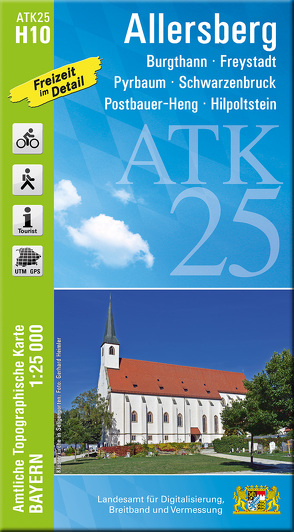 ATK25-H10 Allersberg (Amtliche Topographische Karte 1:25000) von Landesamt für Digitalisierung,  Breitband und Vermessung,  Bayern