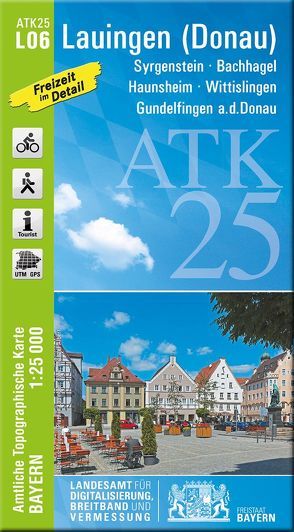 ATK25-L06 Lauingen (Donau) (Amtliche Topographische Karte 1:25000) von Landesamt für Digitalisierung,  Breitband und Vermessung,  Bayern