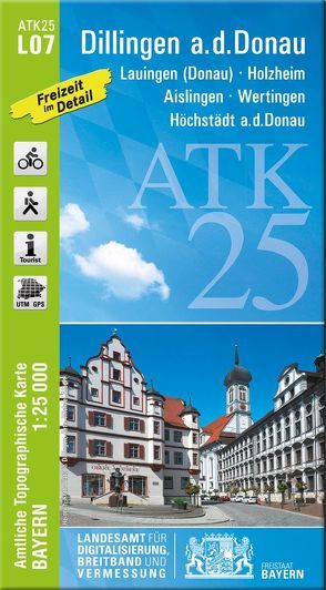 ATK25-L07 Dillingen a.d.Donau (Amtliche Topographische Karte 1:25000) von Landesamt für Digitalisierung,  Breitband und Vermessung,  Bayern
