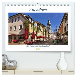 Attendorn, die Hansestadt im Sauerland (hochwertiger Premium Wandkalender 2024 DIN A2 quer), Kunstdruck in Hochglanz von Thiemann / DT-Fotografie,  Detlef