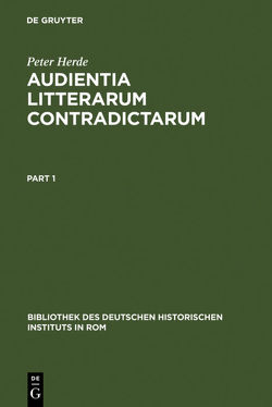 Audientia litterarum contradictarum von Herde,  Peter