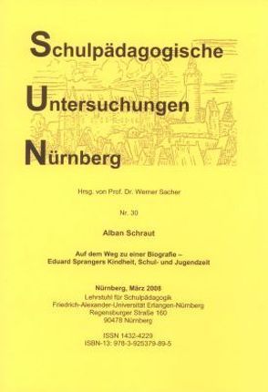 Auf dem Weg zu einer Biografie von Sacher,  Werner, Schraut,  Alban