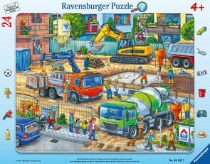 Ravensburger Kinderpuzzle – 05142 Auf der Baustelle ist was los! – Rahmenpuzzle für Kinder ab 4 Jahren, mit 24 Teilen von Krause,  Joachim