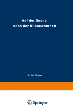 Auf der Suche nach der Bilanzwahrheit von Zimmerer,  Carl