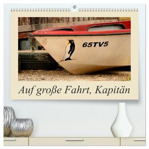 Auf große Fahrt, Kapitän (hochwertiger Premium Wandkalender 2024 DIN A2 quer), Kunstdruck in Hochglanz von M. Laube,  Lucy