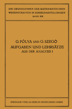 Aufgaben und Lehrsätze aus der Analysis von Jenkins,  James Allister, Szegö,  Giorgio Philip