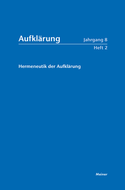 Aufklärung, Band 8/2: Hermeneutik der Aufklärung von Bühler,  Axel, Madonna,  Luigi Cataldi