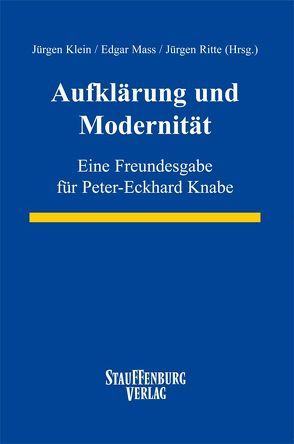 Aufklärung und Modernität von Klein,  Jürgen, Mass,  Edgar, Ritte,  Juergen