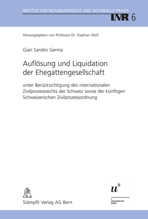 Auflösung und Liquidation der Ehegattengesellschaft von Genna,  Gian Sandro