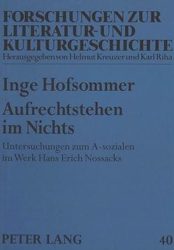 Aufrechtstehen im Nichts von Hofsommer,  Inge