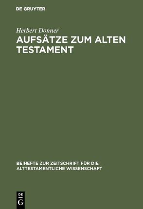 Aufsätze zum Alten Testament von Donner,  Herbert
