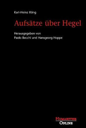 Aufsätze über Hegel von Becchi,  Paolo, Hoppe,  Hansgeorg, Ilting,  Karl H