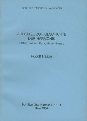 Aufsätze zur Geschichte der Harmonik von Haase,  Rudolf