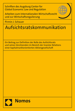 Aufsichtsratskommunikation von Schauer,  Pirmin J.