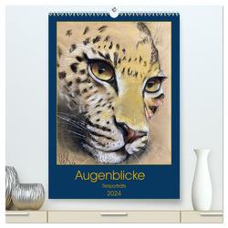 Augenblicke – Tierporträts (hochwertiger Premium Wandkalender 2024 DIN A2 hoch), Kunstdruck in Hochglanz von Tiukkel,  Sveta