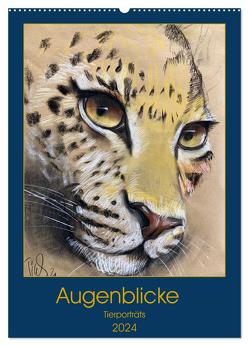 Augenblicke – Tierporträts (Wandkalender 2024 DIN A2 hoch), CALVENDO Monatskalender von Tiukkel,  Sveta