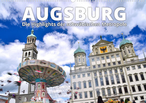 Augsburg – Die Highlights der schwäbischen Metropole (Wandkalender 2023 DIN A2 quer) von Ratzer,  Reinhold