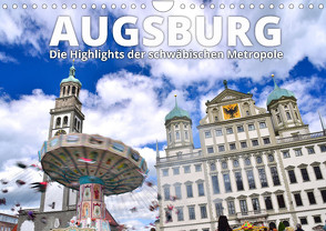 Augsburg – Die Highlights der schwäbischen Metropole (Wandkalender 2023 DIN A4 quer) von Ratzer,  Reinhold