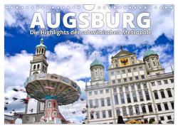 Augsburg – Die Highlights der schwäbischen Metropole (Wandkalender 2024 DIN A4 quer), CALVENDO Monatskalender von Ratzer,  Reinhold