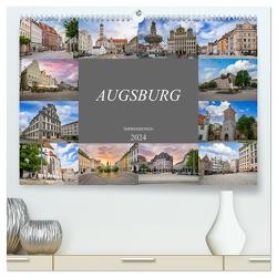 Augsburg Impressionen (hochwertiger Premium Wandkalender 2024 DIN A2 quer), Kunstdruck in Hochglanz von Meutzner,  Dirk