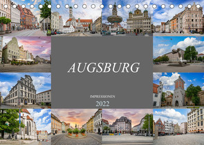 Augsburg Impressionen (Tischkalender 2022 DIN A5 quer) von Meutzner,  Dirk