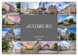 Augsburg Impressionen (Wandkalender 2024 DIN A2 quer), CALVENDO Monatskalender von Meutzner,  Dirk