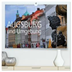 Augsburg und Umgebung (hochwertiger Premium Wandkalender 2024 DIN A2 quer), Kunstdruck in Hochglanz von Ratzer,  Reinhold