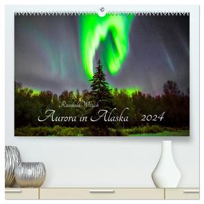 Aurora in Alaska (hochwertiger Premium Wandkalender 2024 DIN A2 quer), Kunstdruck in Hochglanz von Wittich,  Reinhold