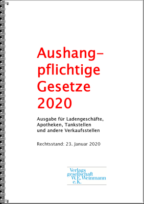 Aushangpflichtige Gesetze 2023