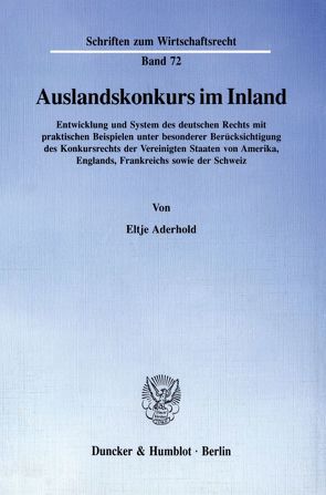 Auslandskonkurs im Inland. von Aderhold,  Eltje
