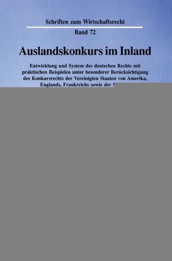 Auslandskonkurs im Inland. von Aderhold,  Eltje