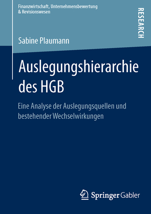 Auslegungshierarchie des HGB von Plaumann,  Sabine