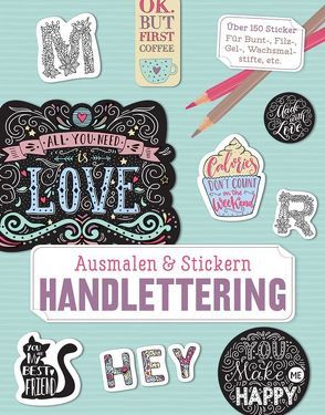 Ausmalen & Stickern: Handlettering