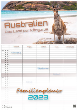 Australien – das Land der Kängurus – 2023 – Kalender DIN A3 – (Familienplaner)
