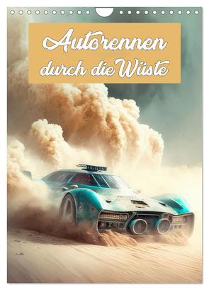 Autorennen durch die Wüste (Wandkalender 2024 DIN A4 hoch), CALVENDO Monatskalender von Brunner-Klaus,  Liselotte