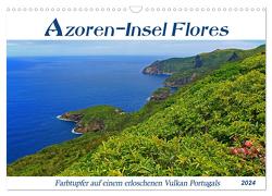 Azoren-Insel Flores – Farbtupfer auf einem erloschenen Vulkan Portugals (Wandkalender 2024 DIN A3 quer), CALVENDO Monatskalender von Thiem-Eberitsch,  Jana