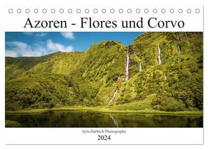 Azoren Landschaften – Flores und Corvo (Tischkalender 2024 DIN A5 quer), CALVENDO Monatskalender von Harbich,  Ayla