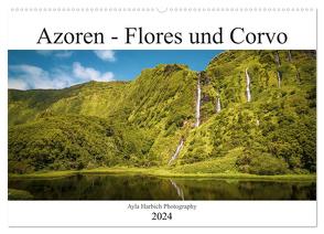 Azoren Landschaften – Flores und Corvo (Wandkalender 2024 DIN A2 quer), CALVENDO Monatskalender von Harbich,  Ayla