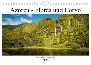Azoren Landschaften – Flores und Corvo (Wandkalender 2024 DIN A4 quer), CALVENDO Monatskalender von Harbich,  Ayla