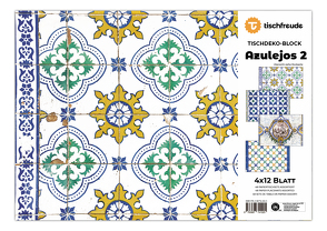 AZULEJOS 2, Tischdeko-Block, 4 x 12 Blatt von Jahn-Draskóczy,  Petra