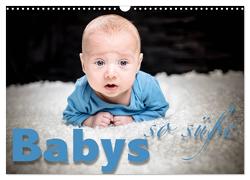 Babys – so süße (Wandkalender 2024 DIN A3 quer), CALVENDO Monatskalender von Schöb,  Monika
