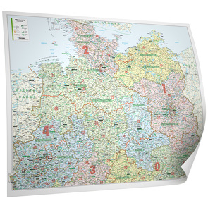 Kastanea ORGA-Karte Norddeutschland, 1:500 000, Papierkarte gerollt, folienbeschichtet und beleistet