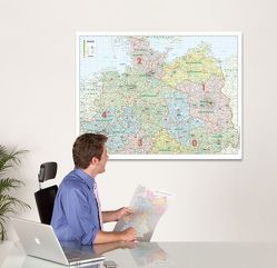 Kastanea ORGA-Karte Norddeutschland, Maßstab 1:500 000, Papierkarte gerollt, folienbeschichtet