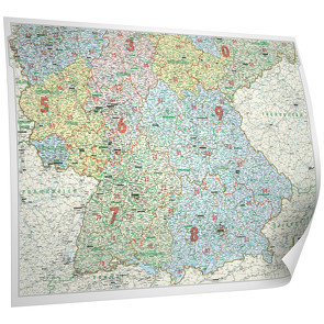 Kastanea ORGA-Karte Süddeutschland,1:500 000, Papierkarte gerollt, folienbeschichtet und beleistet